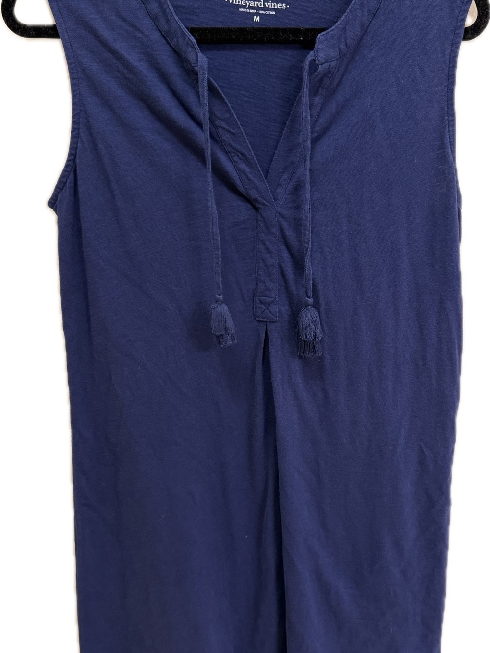 Vineyard Vines Blue Tassel Drawstring Tunic